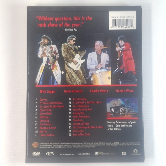 The Rolling Stones Bridges to Babylon Tour 1997-98 Live In Concert DVD Vintage - Picture 2 of 9